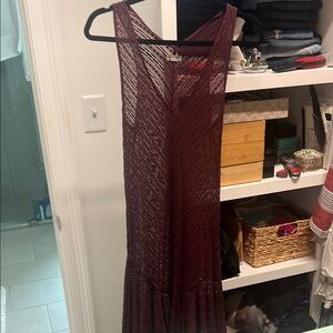 Elegant Burgundy Knit Dress